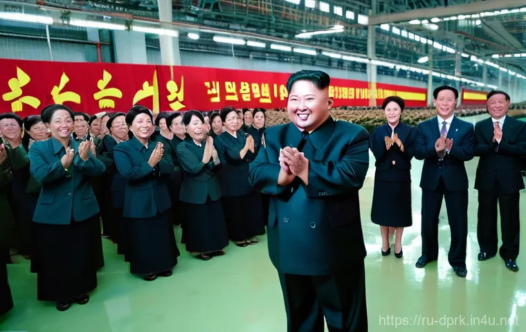 북한의 주요 성인 김정일과 김정은 - **Image Prompt 1: Inspiring Leadership in a Modern Setting**
A vibrant, brightly lit scene depic...