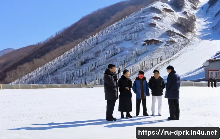 북한의 국경 중국 및 러시아와의 통로 - **Prompt:** A group of Russian and Chinese tourists, dressed in smart casual attire (no blue jeans o...